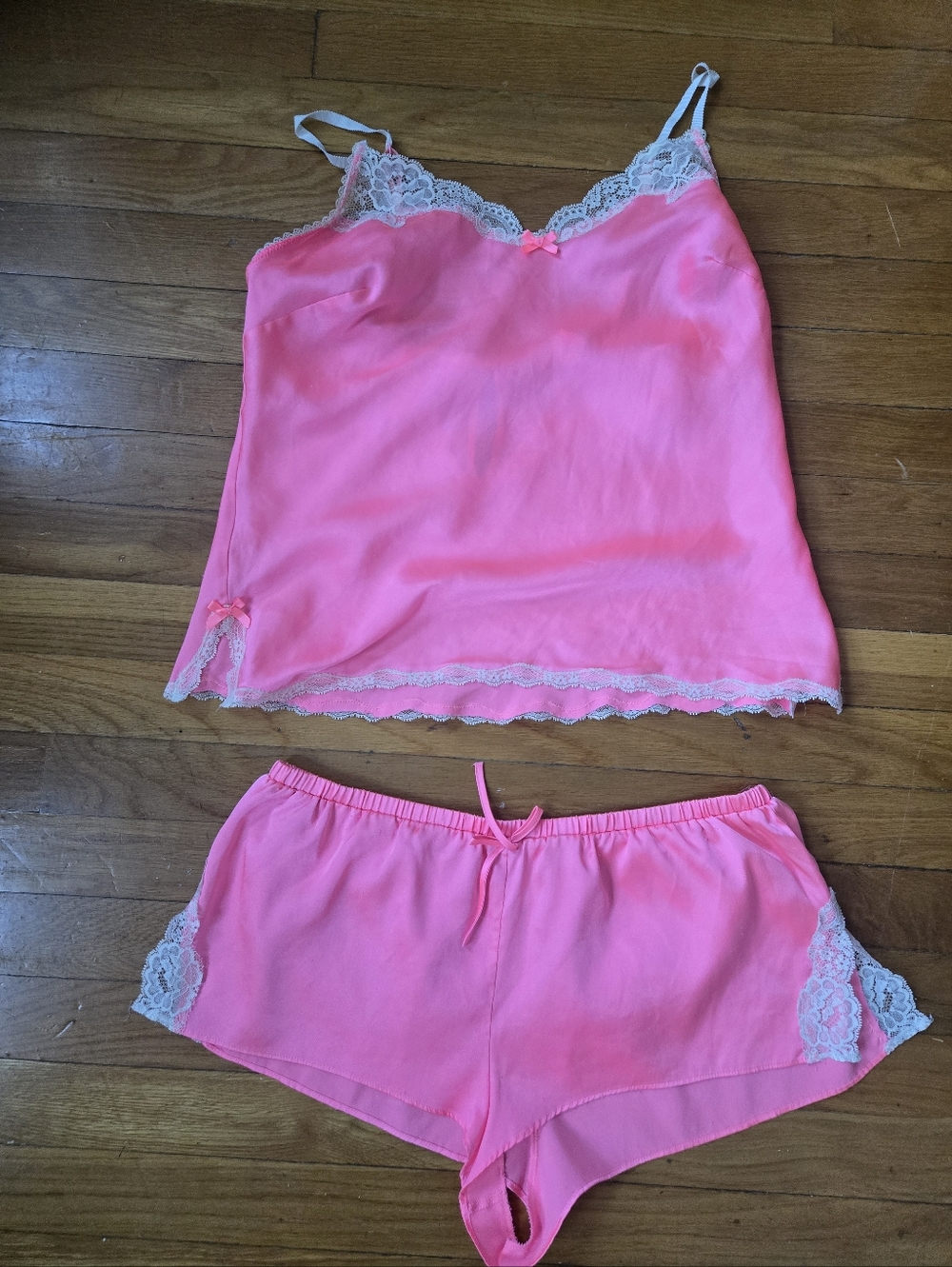 Victoria's Secret | Satin Tank And Shorts Pajama Set Size M In Pink
